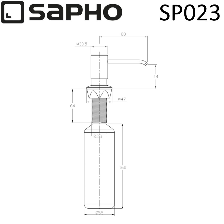 Дозатор Sapho X-Round SP023 хром