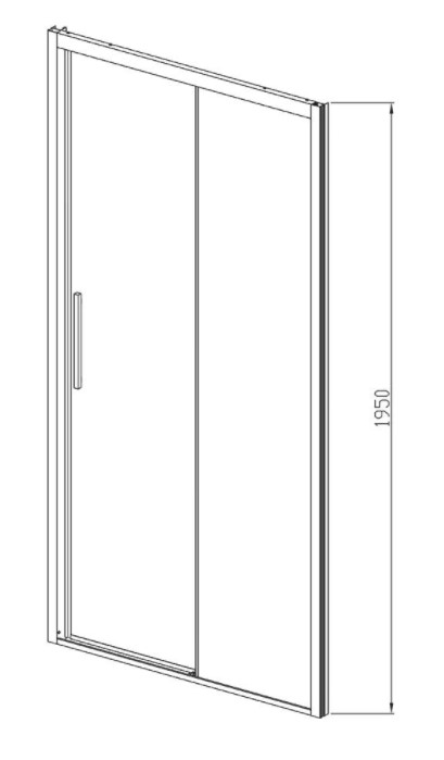 Душевая дверь Vincea Soft 100 см хром, стекло прозрачное, VDS-3SO100CL