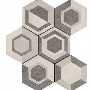 Керамогранит Ragno Декор Rewind Decoro Geometrico Vanilla 21х18,2