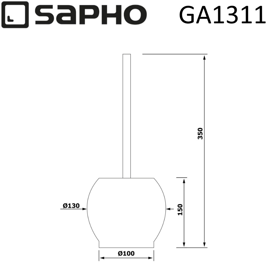 Ершик Sapho Simple Line GA1311 хром