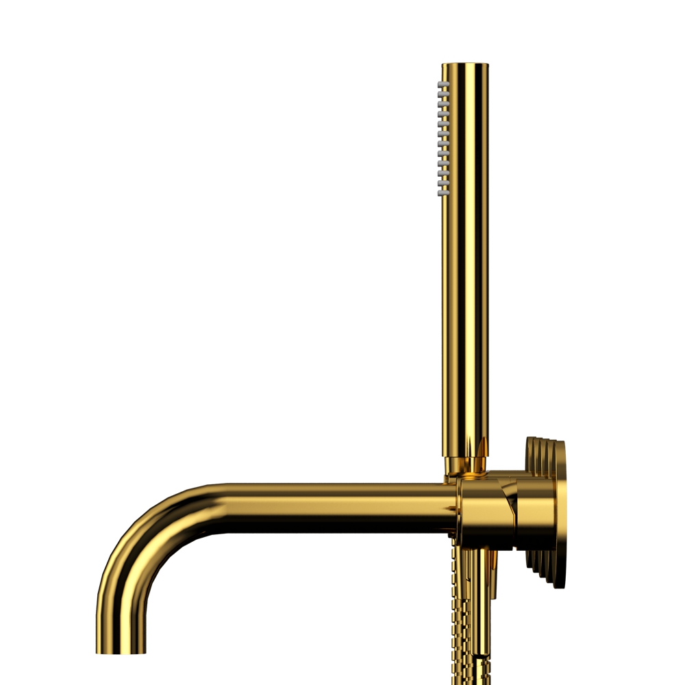 Смеситель для ванны с душем Whitecross Y gold Y1240GL глянцевое золото, на 2 потребителя