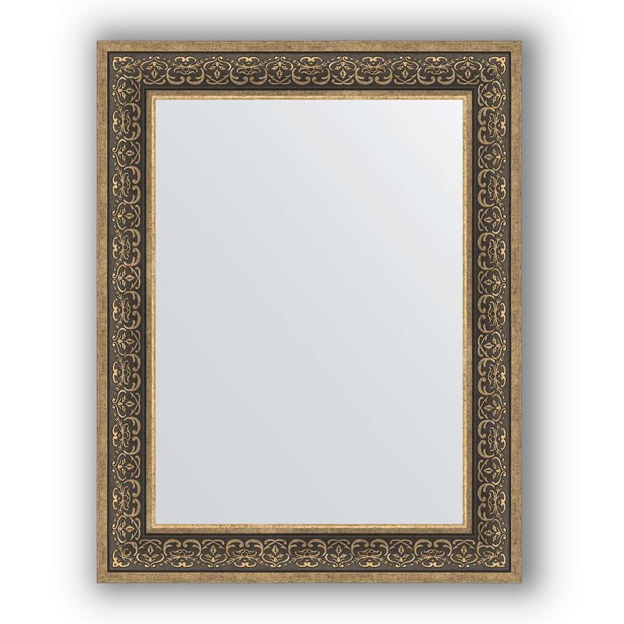 Зеркало в багетной раме Evoform Definite BY 3192 73 x 93 см, вензель серебряный 