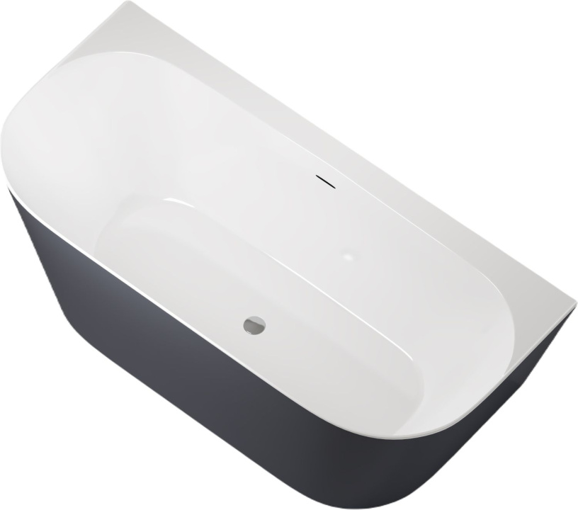 Акриловая ванна Allen Brau Priority 170x78 2.31003.20/AM белый глянец (панель антрацит)
