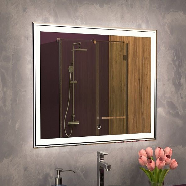 Зеркало Art&Max Zoe 90 см AM-Zoe-900-800-DS-F с подсветкой