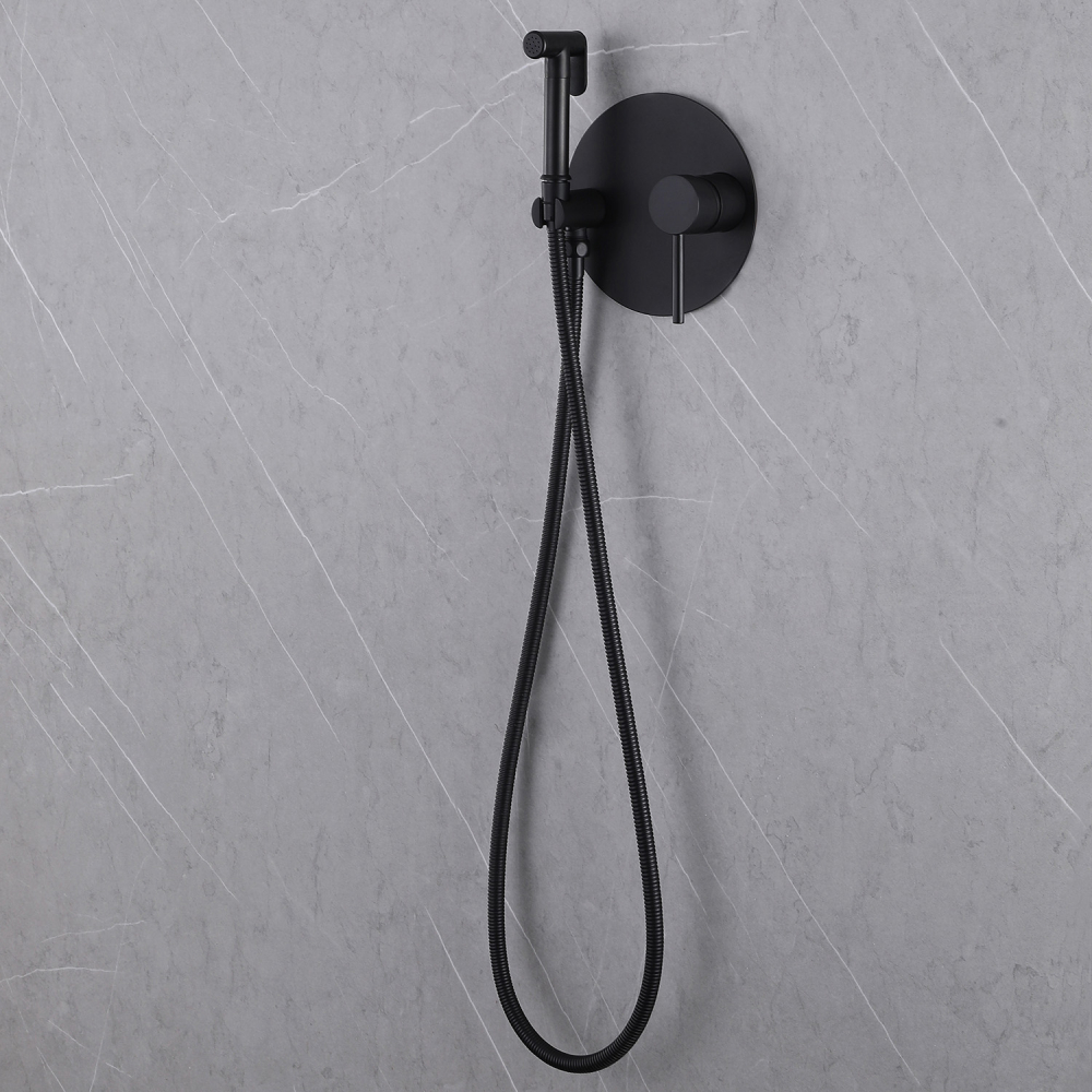 Гигиенический душ Abber Emotion AF8826B со смесителем, матовый черный
