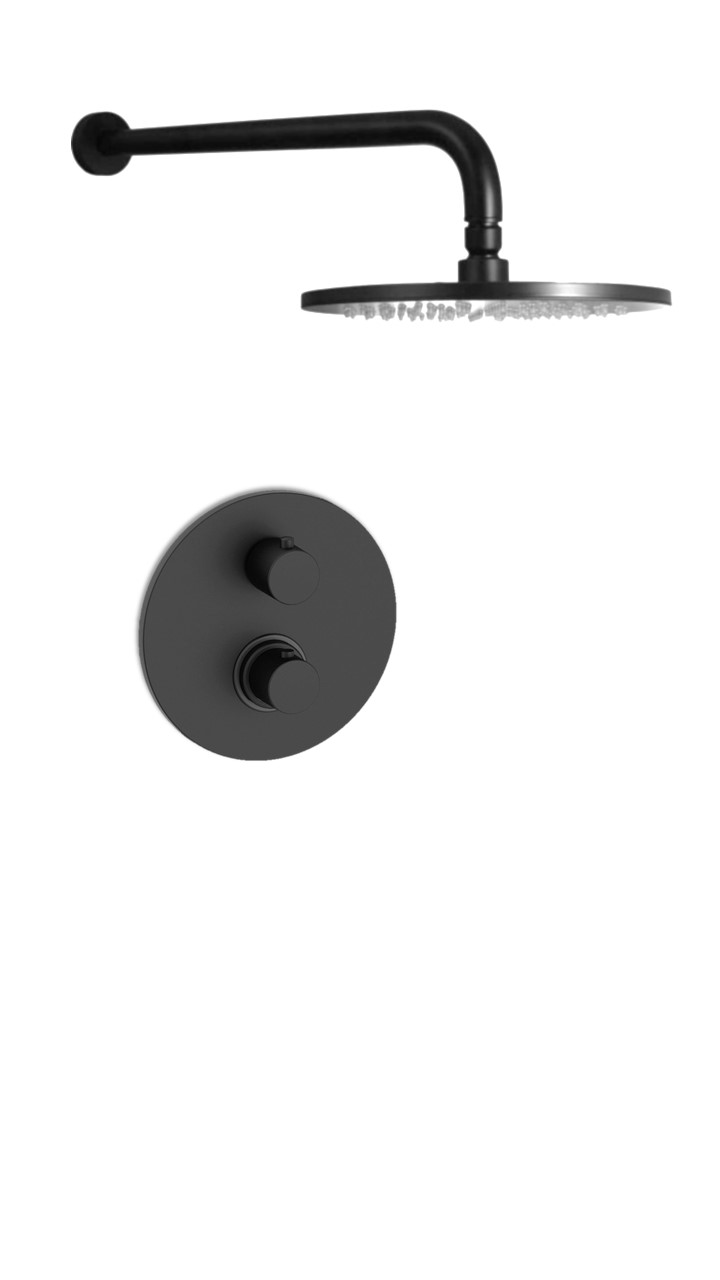 Душевой комплект Paffoni Light, черный матовый, KITLIQ013NO 