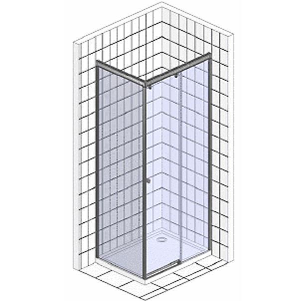 Душевой уголок с универсальной раздвижной дверью Wasserkraft Dinkel 58R07 - 3 изображение
