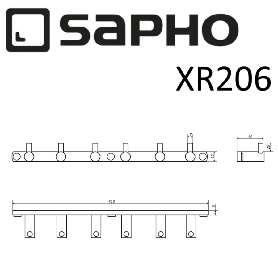 Крючок Sapho X-Round XR206 хром