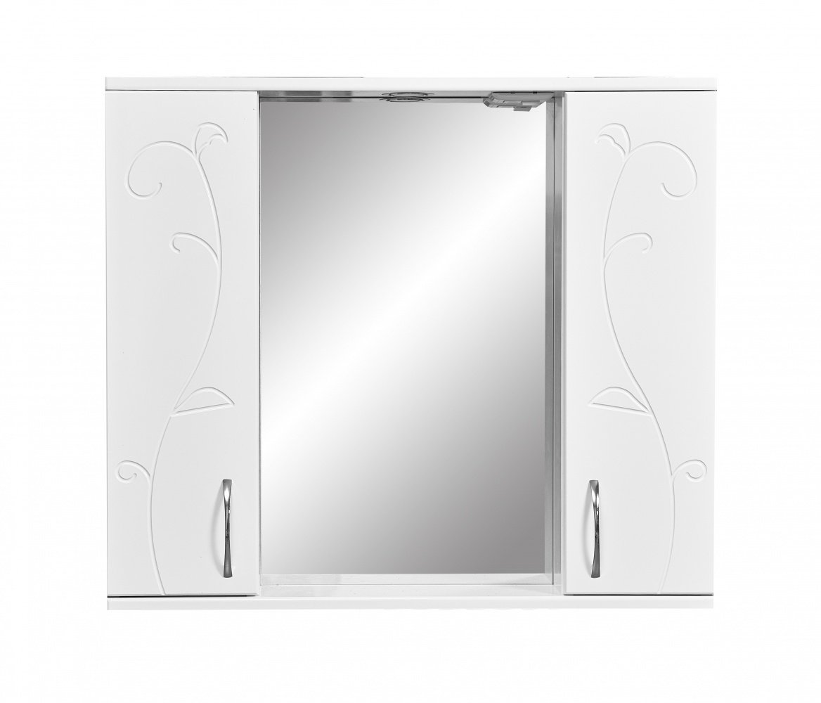 Зеркальный шкаф Stella Polar Фантазия 80/C SP-00000226 80 см с подсветкой, белый 