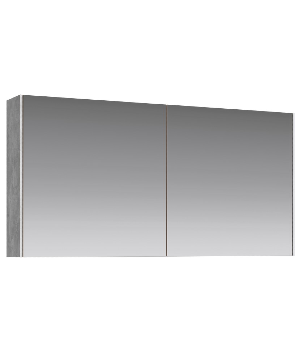 Зеркальный шкаф Aqwella Mobi 120 см MOB0412 бетон светлый 