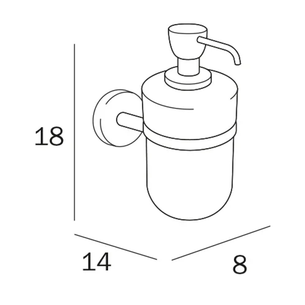 Дозатор для жидкого мыла Inda Forum A36120CR21 хром