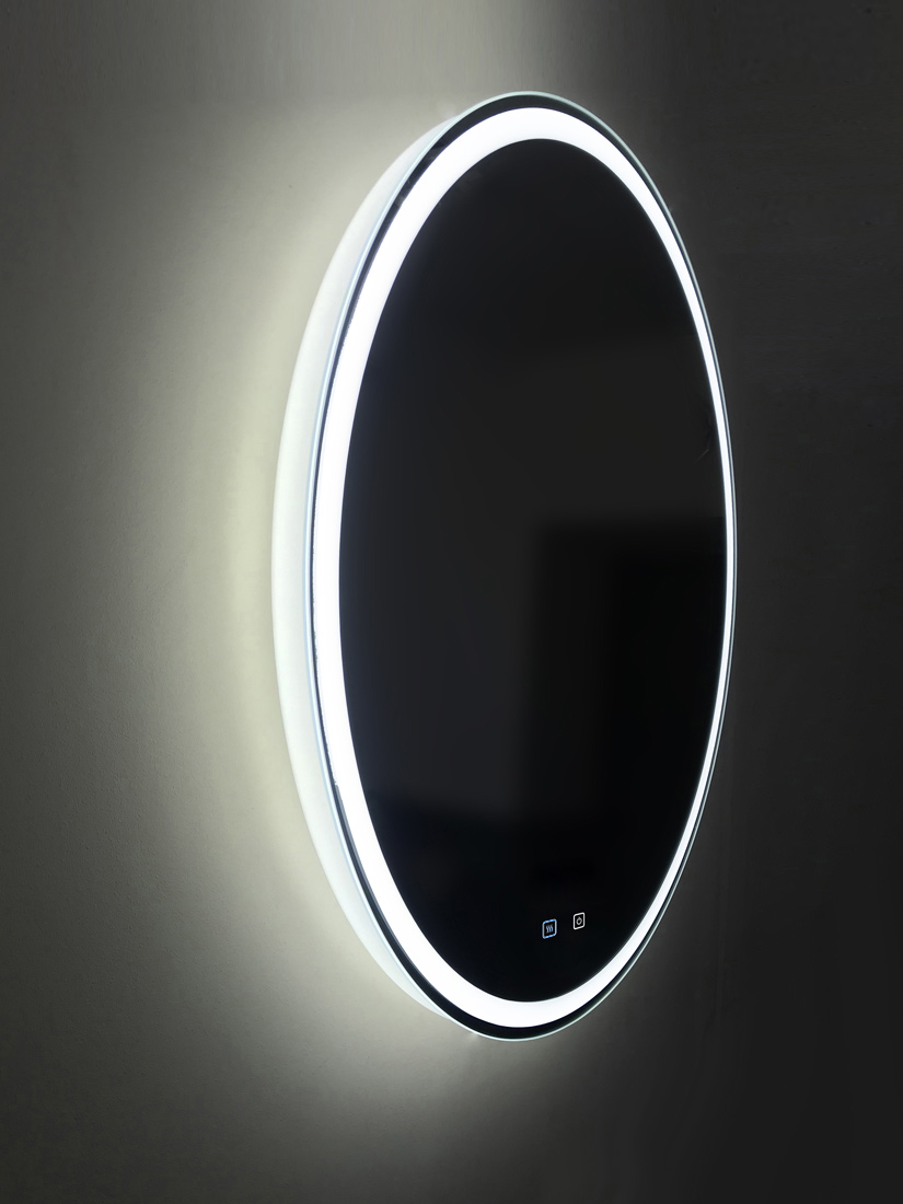 Зеркало BelBagno 80 см SPC-RNG-800-LED-TCH-SND с подсветкой, голосовым управлением и подогревом