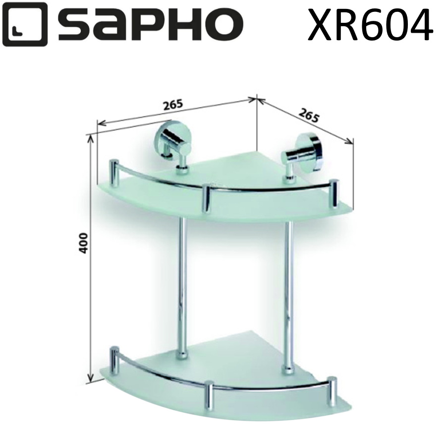 Полка угловая Sapho X-Round XR604 хром