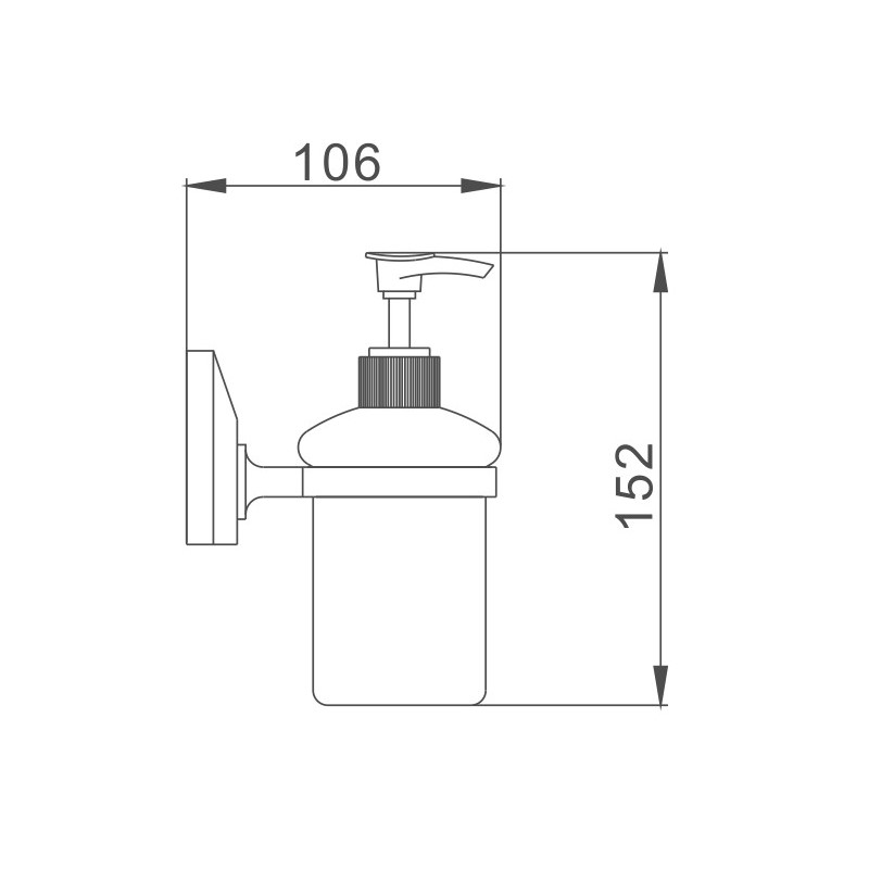 Дозатор жидкого мыла Haiba HB1627, хром