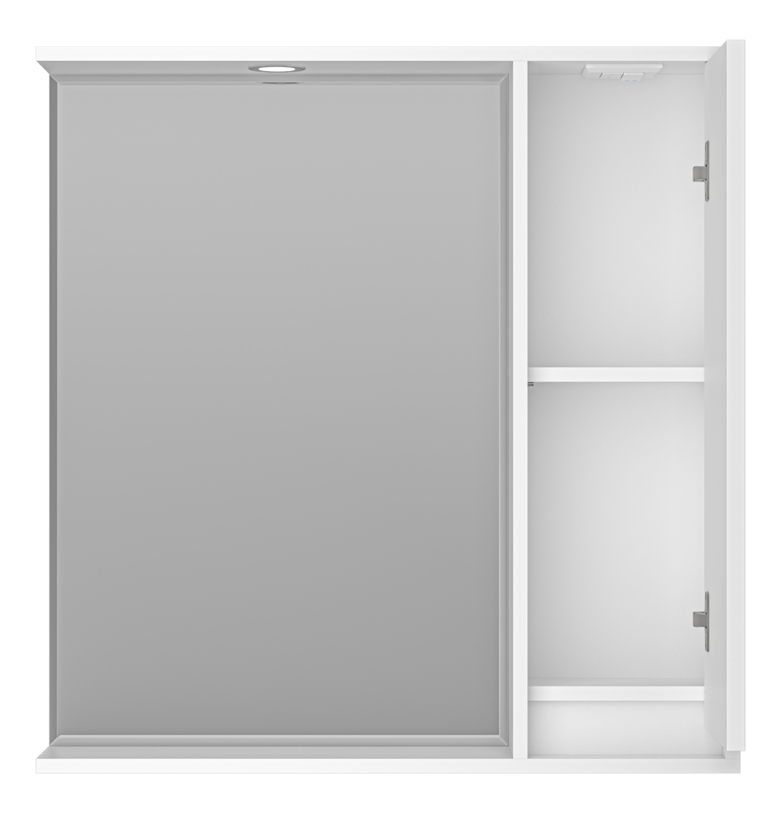 Зеркальный шкаф Brevita Balaton 80 см BAL-04080-01-П правый, с подсветкой, белый