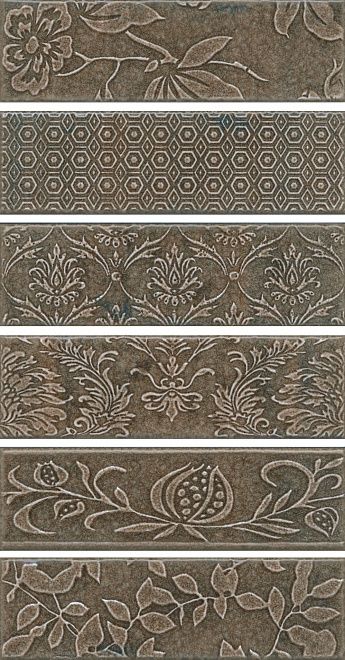 Керамическая плитка Kerama Marazzi Панно Кампьелло серый 51x28,5 (6 частей)
