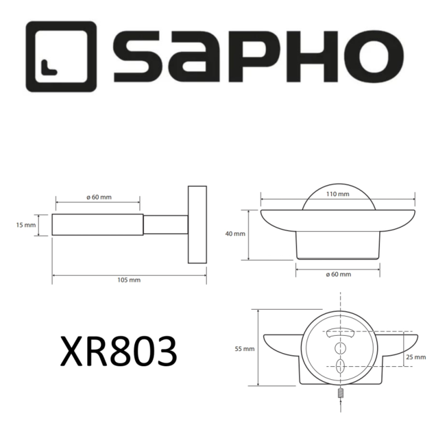 Мыльница Sapho X-Round XR803 хром