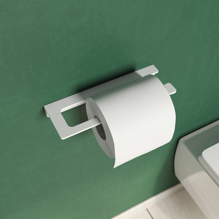 Держатель туалетной бумаги IDDIS Slide без крышки, сплав металлов, белый матовый SLIWT00i4