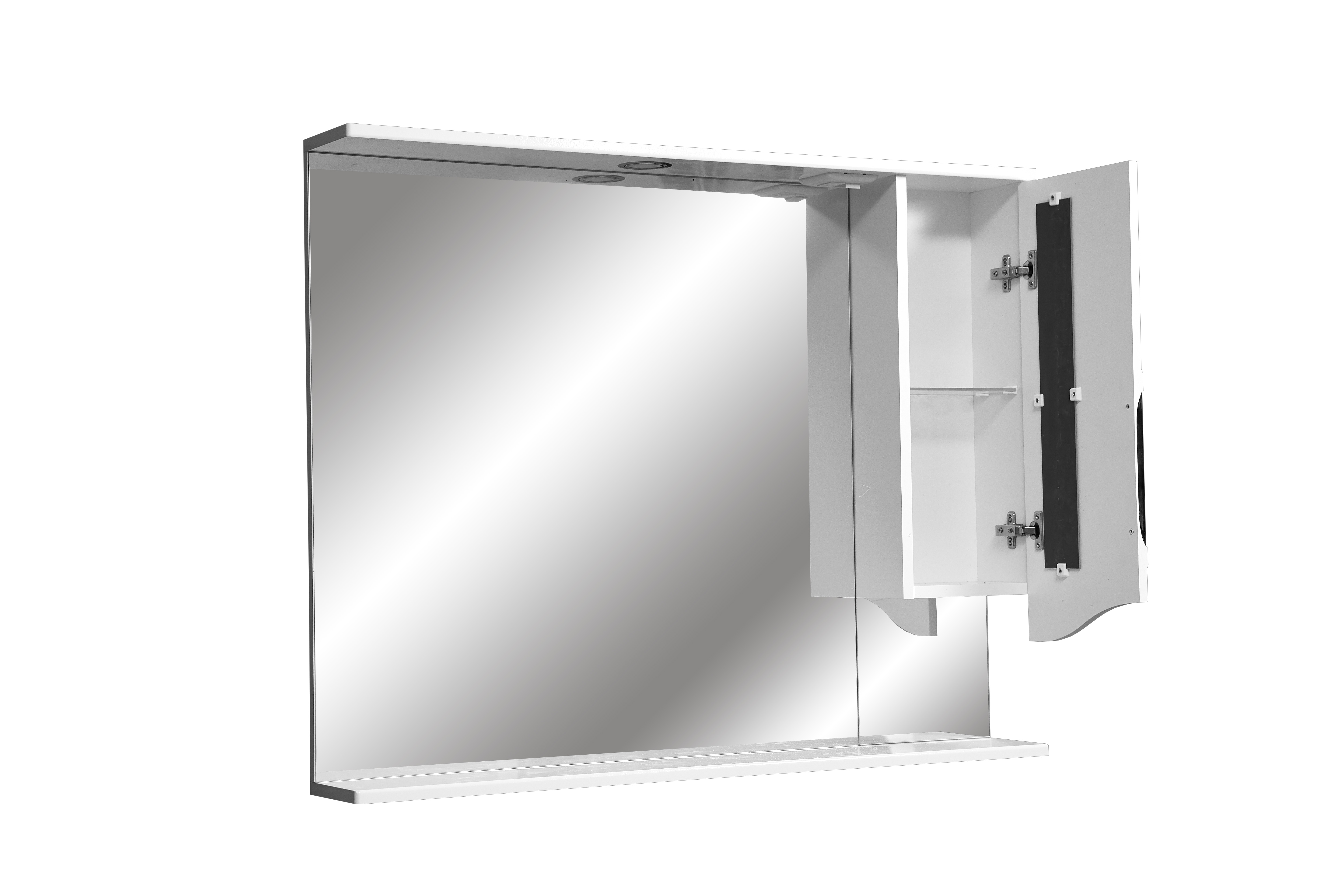 Зеркальный шкаф Stella Polar Сильва 100/C SP-00000207 100 см с подсветкой, белый