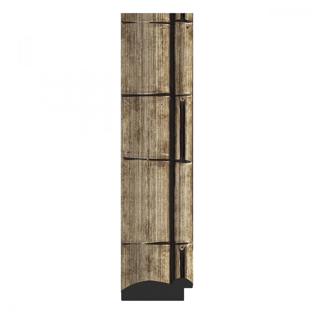 Зеркало с фацетом в багетной раме - старый бамбук Evoform Exclusive, BY 1146, 53 x 113 см