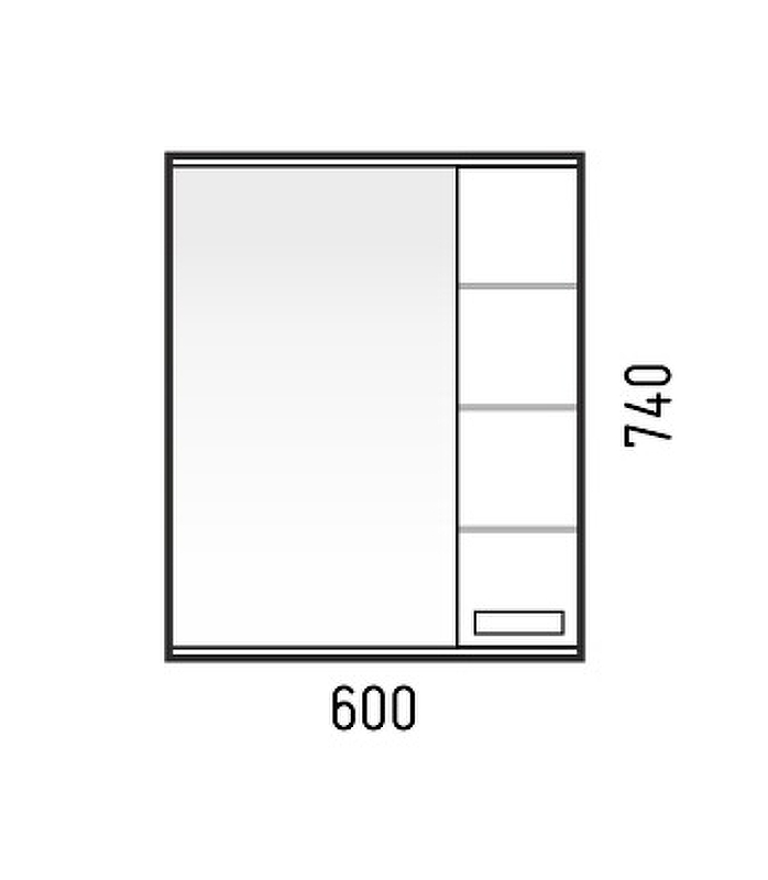 Зеркальный шкаф Corozo Денвер 60 см SD-00000533 с подсветкой, белый