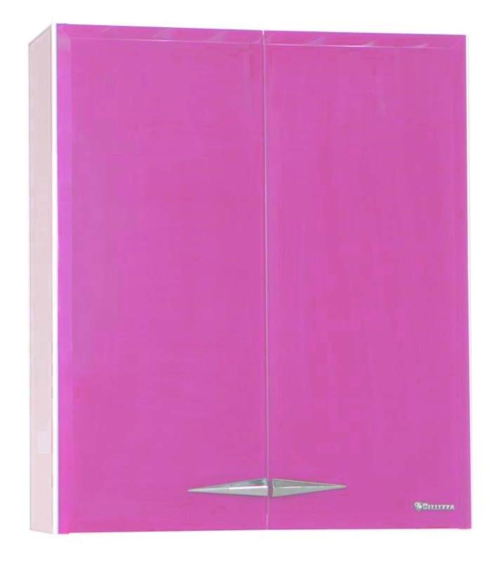 Подвесной шкаф Bellezza Глория-50 Гласс, цвет - розовый, 50*70 см 
