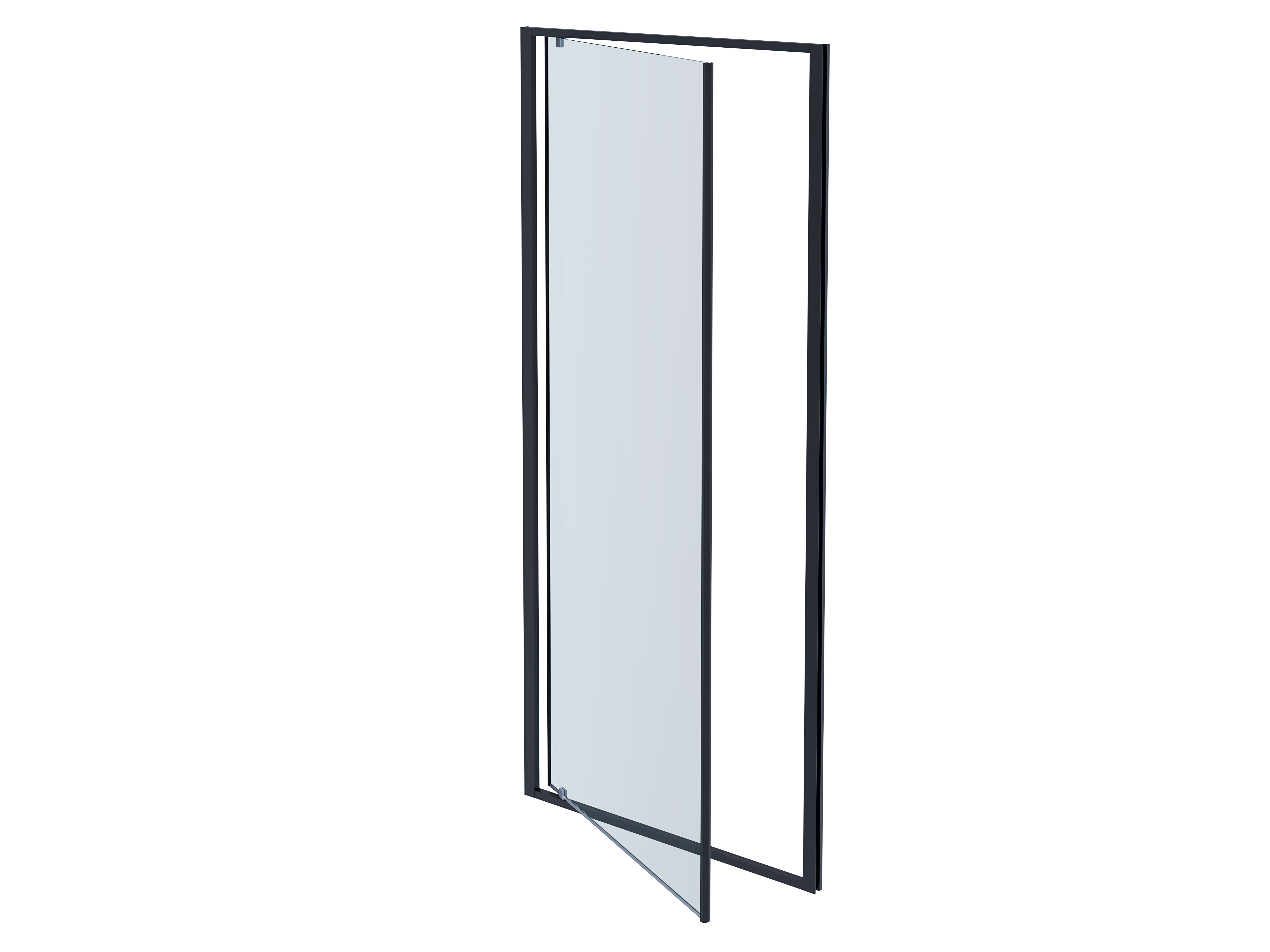 Душевая дверь Aquatek 90х200 см AQ ARI PI 09020BL профиль черный, стекло прозрачное