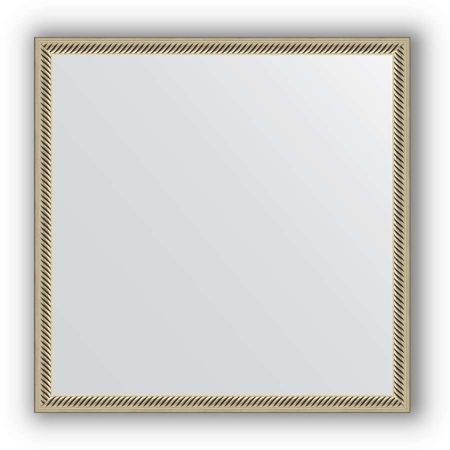 Зеркало в багетной раме Evoform Definite BY 0605 58 x 58 см, витое серебро 