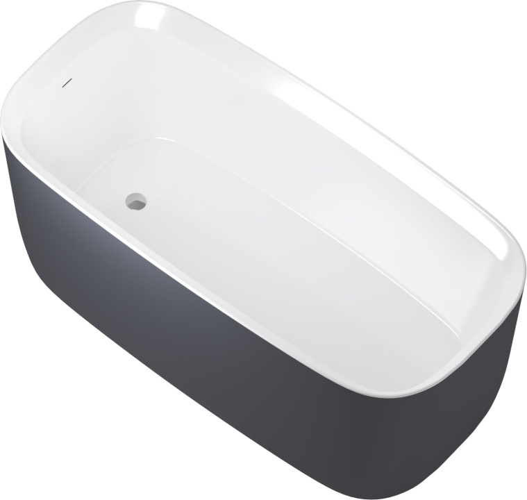 Акриловая ванна Allen Brau Infinity 170x78 2.21003.20/AM белый глянец (панель антрацит)
