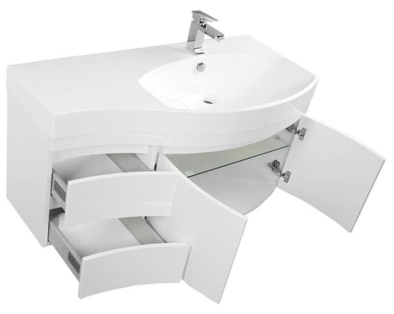 Комплект мебели для ванной Aquanet Опера 115 R 2 двери 2 ящика белый