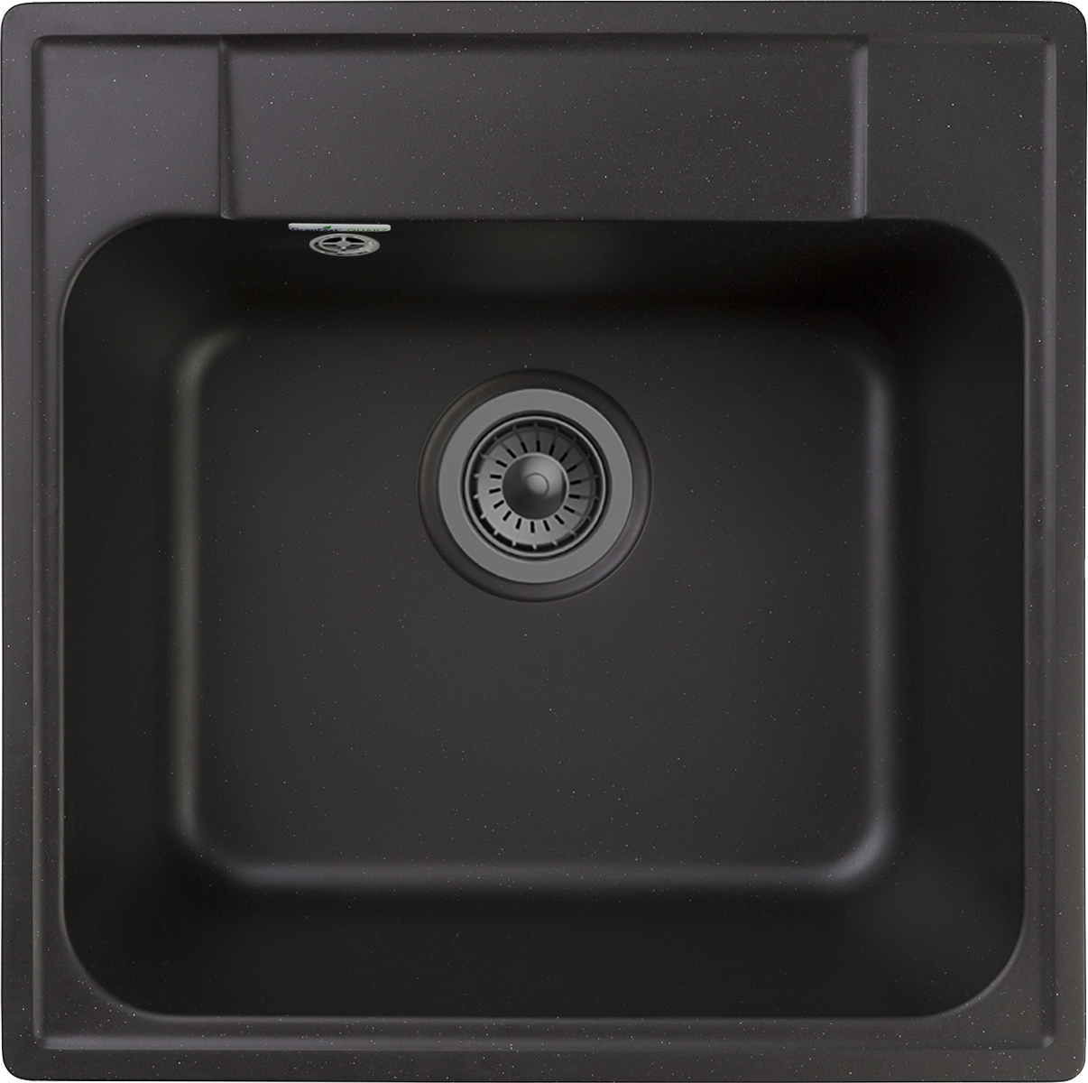 Кухонная мойка GranFest Quarz 47,8, квадратная, цвет черный 