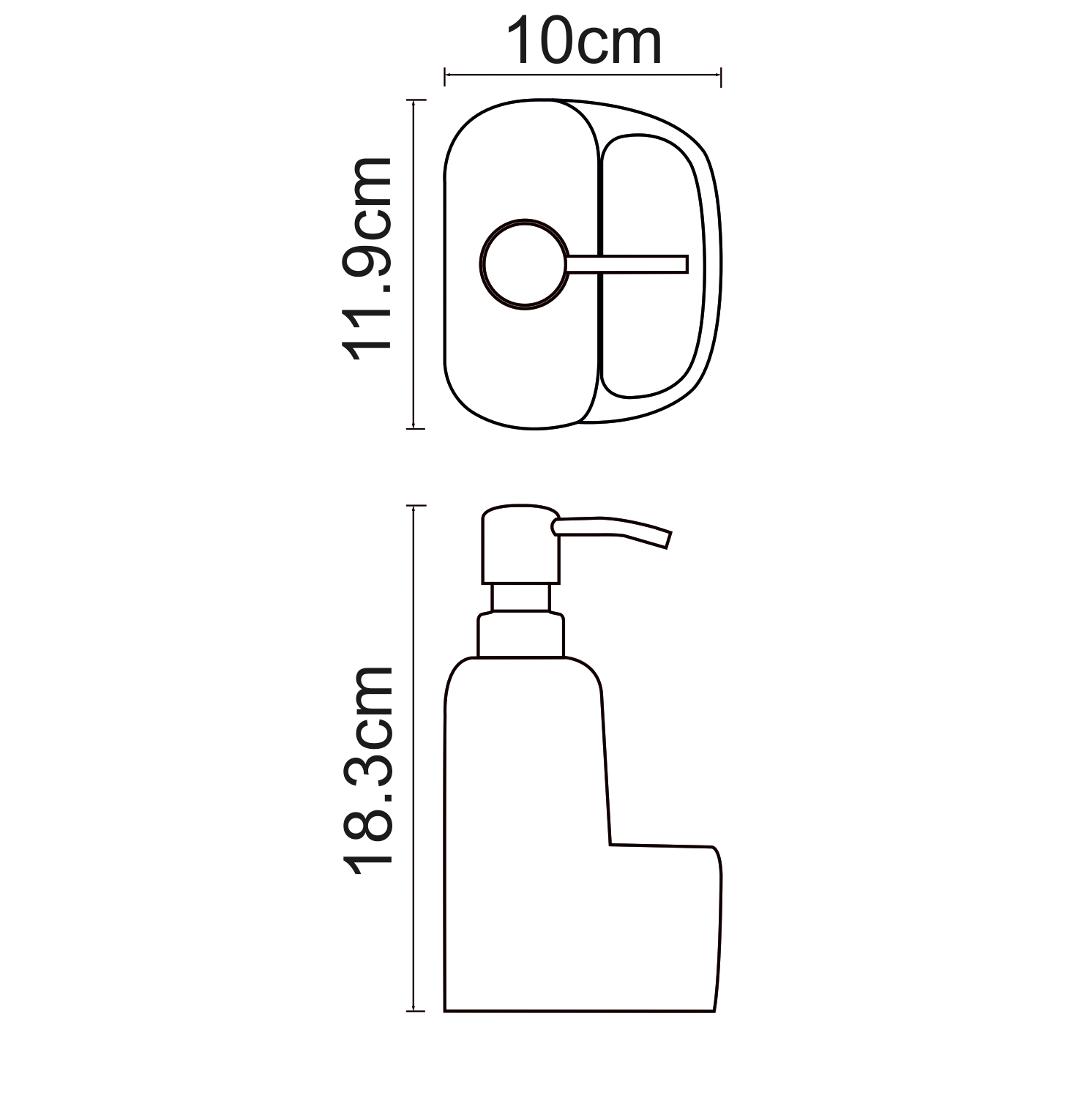 Дозатор для жидкого мыла Wasserkraft K-8499BLACK с емкостью для губки, черный матовый