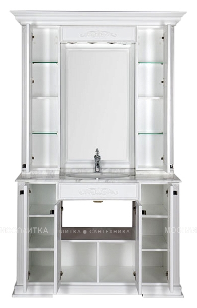 Зеркальный шкаф Aquanet Кастильо 120 белый - изображение 6