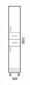 Шкаф-пенал Corozo Олимп 30 см SD-00000693 белый - 4 изображение