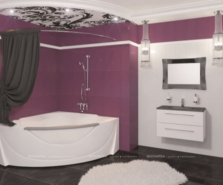 Акриловая ванна 1MarKa Grand Luxe 155x155 см (ванна, рама, панель) - 3 изображение