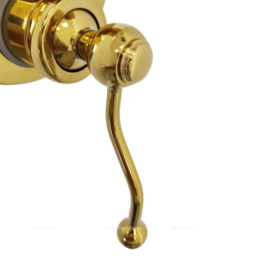 Смеситель для ванны с душем Paini Duomo 88OP6911 глянцевое золото, на 2 потребителя - 3 изображение