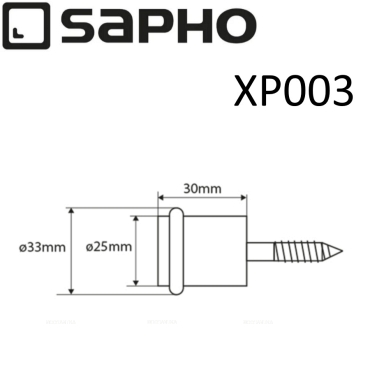 Дверной упор Sapho Simple Line XP003 нержавеющая сталь - 2 изображение