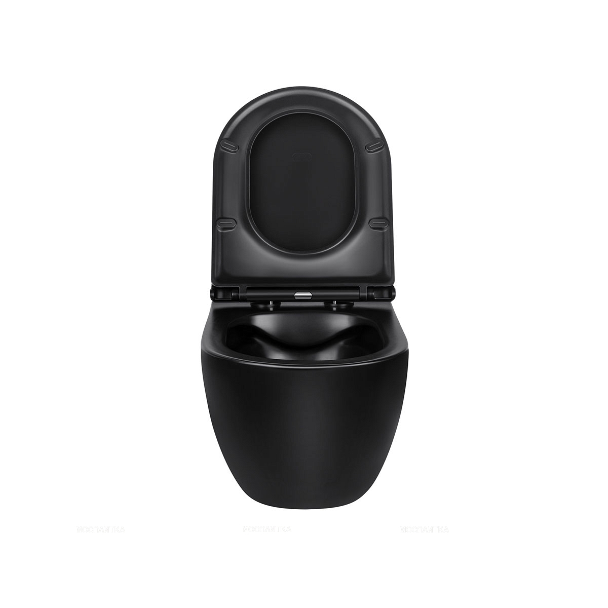 Унитаз подвесной Vincea Evo VT1-34MB безободковый, цвет матовый черный, ультратонкое soft-close сиденье - изображение 5