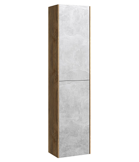 Шкаф-пенал Aqwella Mobi 36 см MOB0535BS дуб балтийский, бетон светлый
