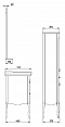 Тумба с раковиной ASB-Woodline Модерн 105 белый/патина серебро, 11246 - изображение 10