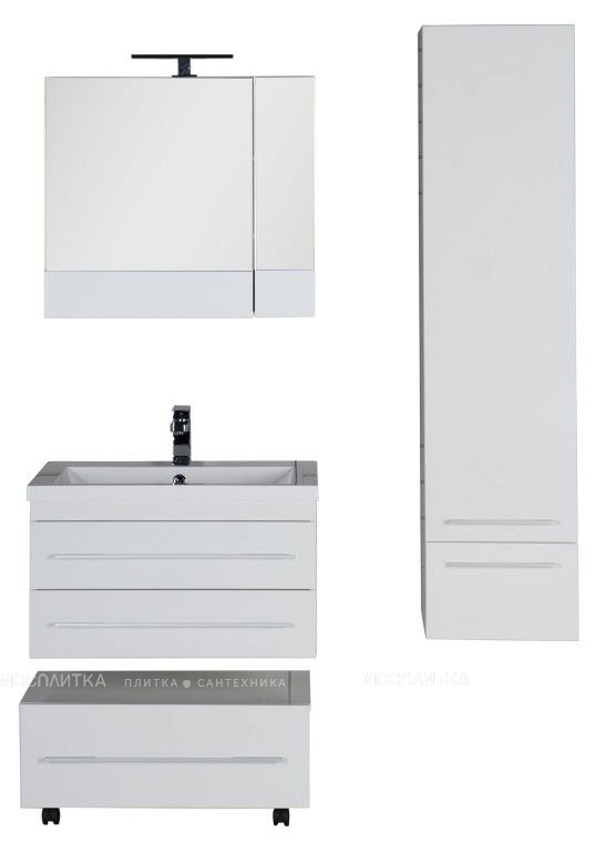 Зеркальный шкаф Aquanet Нота 75 камерино белый - изображение 21