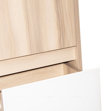 Шкаф-пенал Style Line Монако 360 ЛС-00000673 36 см подвесной, Plus, ориноко/белый лакобель - 4 изображение