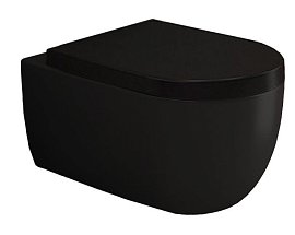 Комплект подвесной безободковый унитаз Bocchi V-Tondo 1416-004-0129 черный матовый  +  инсталляция Am.Pm ProC I012707.0138 с клавишей смыва ProC L, чёрная матовая