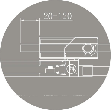 Душевой уголок Cezares SLIDER-AH-2-70/80-90/100-BR-Cr стекло бронзовое, профиль хром - 3 изображение