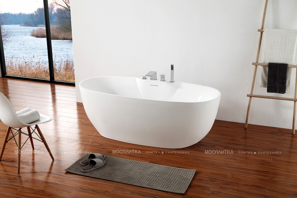Акриловая ванна Abber 170х80 см AB9323, белая - изображение 3