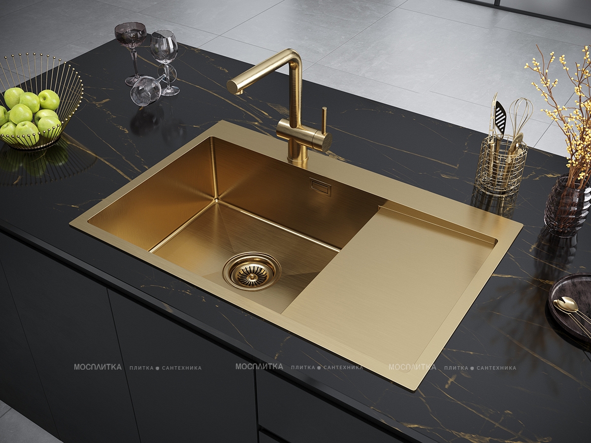 Смеситель Paulmark Dosse Do214418-BG для кухонной мойки, брашированное золото - изображение 3