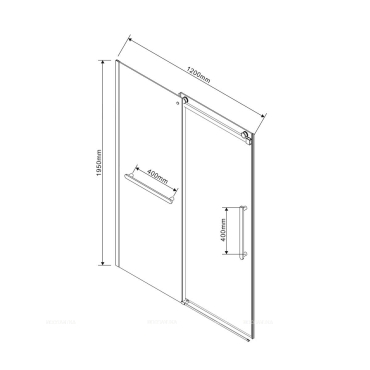 Душевая дверь Vincea Como Soft VDS-1CS120CL, 120, хром, стекло прозрачное - 3 изображение