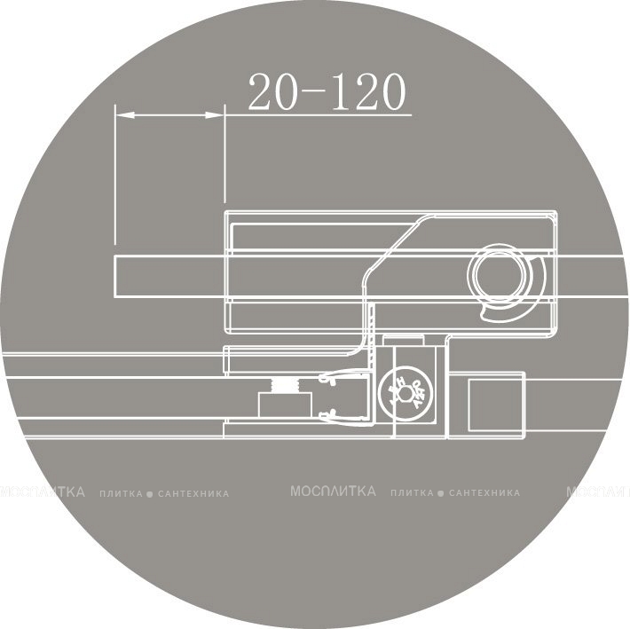 Душевой уголок Cezares SLIDER-A-2-70/80-GRIGIO-NERO стекло графит, профиль черный матовый - изображение 3