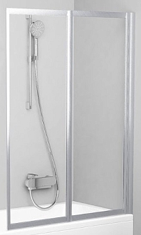 Шторка на ванну Ravak VS2 105 сатин+ прозрачное стекло, серый1