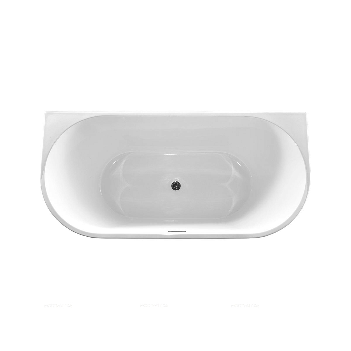 Ванна акриловая Vincea VBT-421-1700MW, 1700*800*580, цвет белый матовый, слив-перелив в комплекте, хром - изображение 2